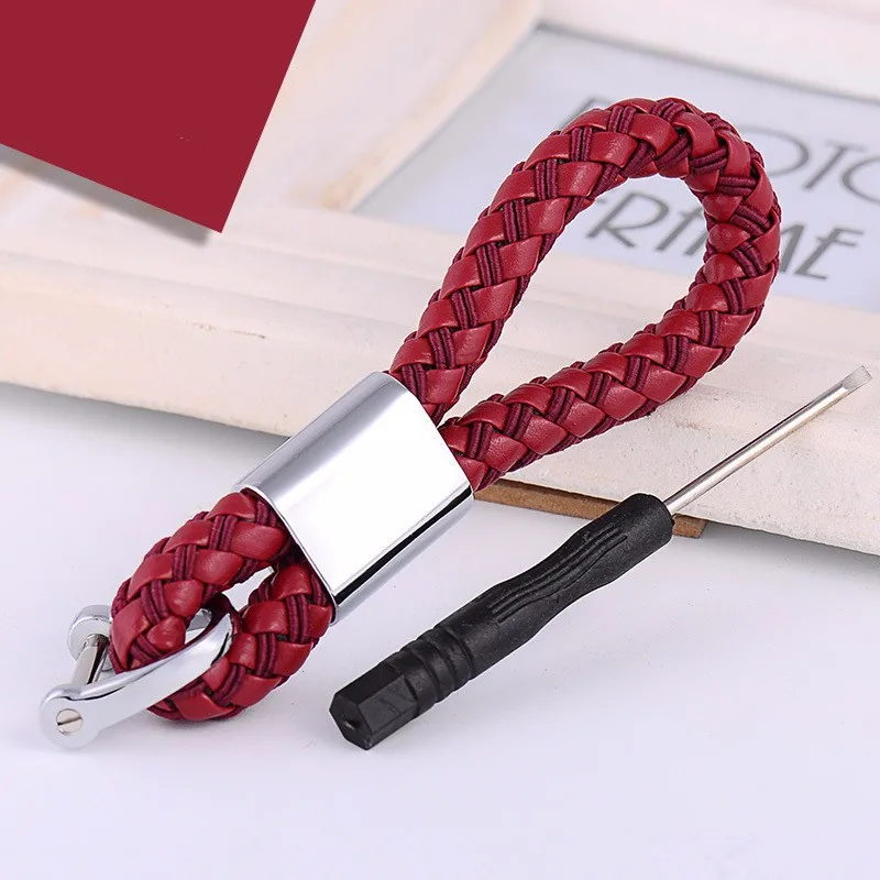 Creative hand-knit leather rope car key buckle For BMW decoration men's and women's pendant shape ring accessories | Автомобили и