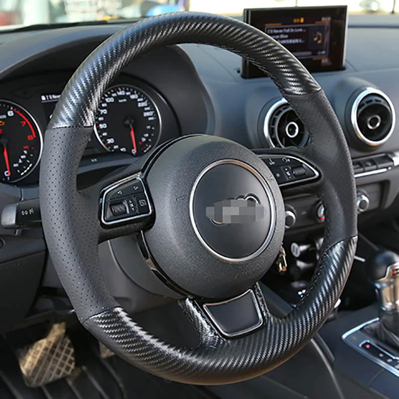 Чехол для руля Audi A1 A3 A4 B8 A5 A6 C7 A7 A8 D4 Q3 Q5|Чехлы на руль| |