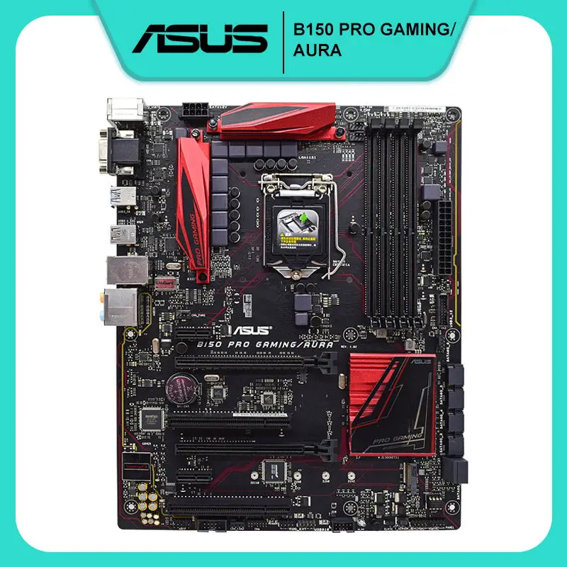 

For Asus B150 PRO GAMING/AURA Used Desktop Intel B150 B150M DDR4 LGA 1151 i7/i5/i3 USB3.0 SATA3 Original Motherboard