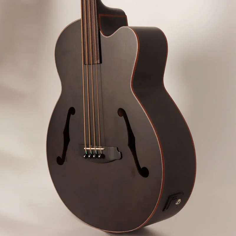 Профессиональный fretless 43 дюймов Акустическая бас гитара с эквалайзером