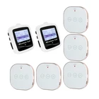 Беспроводной пейджер для ресторана, кальяна, вызова официанта, 5 USB сенсорных кнопок + 2 часы-приемник для бара, кафе, офиса