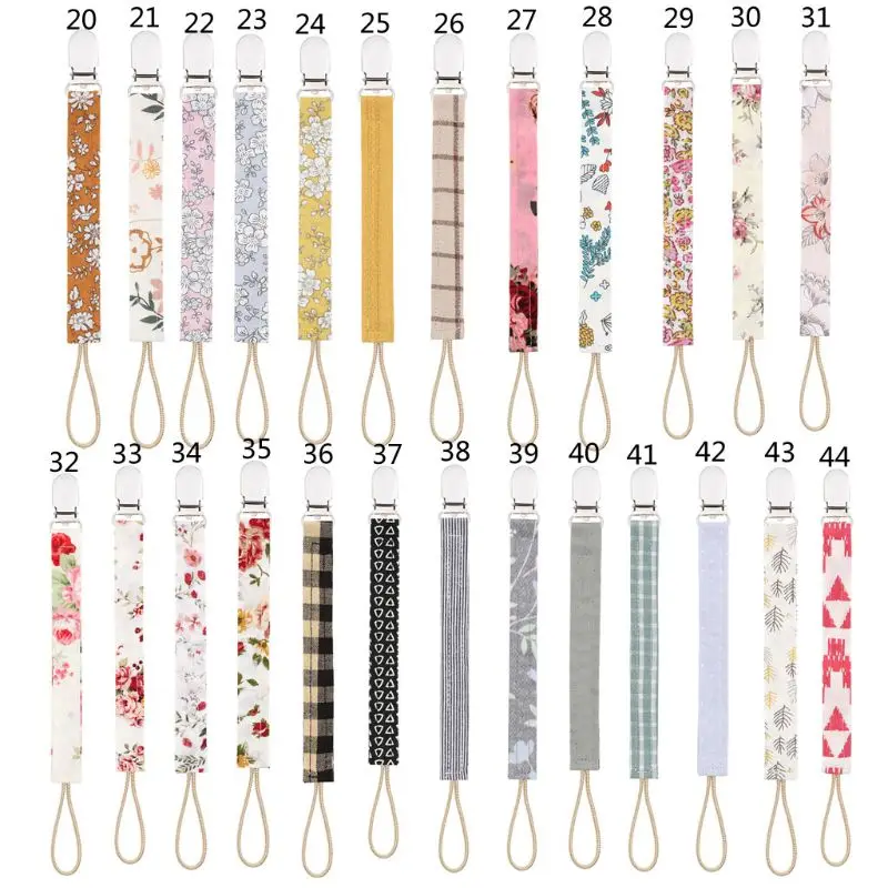 

Dummy Clips Pacifier Clips Pacifier Clip Chain Cotton Linen Baby Teething Holder 57BF