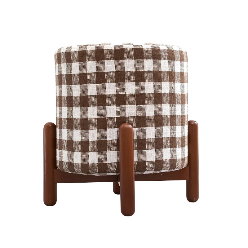 

Small Stool Solid Wood Round Stool Home Children Sofa Stool Footstool Fashion Living Room Low Stool Creative Shoe Stool