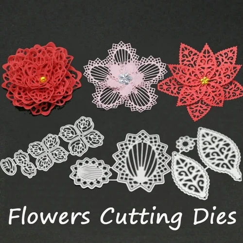 Металлические режущие штампы в 2 стилях лепестки для скрапбукинга своими руками