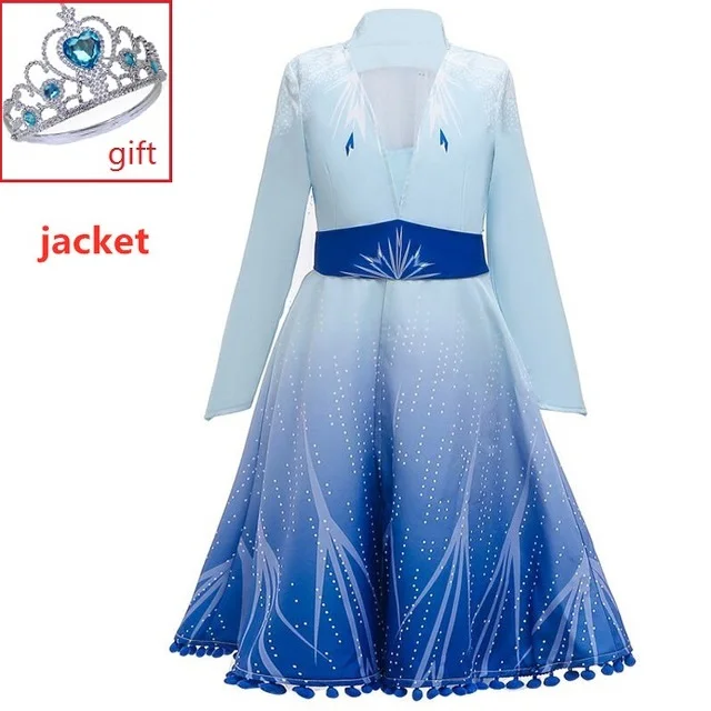 Vestidos infants платья для девочек детские костюмы на Год рождественское платье для вечеринок милые платья в стиле принцессы Эльзы Анны маскарадный костюм - Цвет: as picture