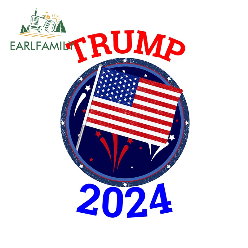 

EARLFAMILY 13 см x 9,1 см для Трампа 2024 Автомобильная наклейка s Авто кондиционер наклейка забавная Водонепроницаемая граффити наклейка устойчивая ...