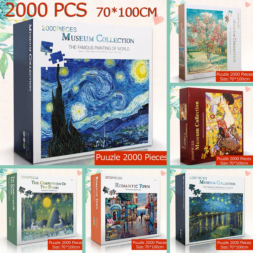 Пазл 2000 шт. 70*100 см знаменитая картина мира пазлы для взрослых Детский пазл