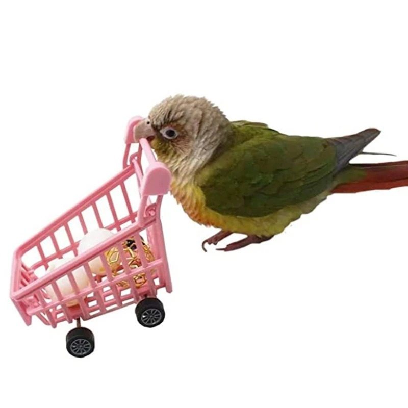 Тележка на колесиках с розовым попугаем игрушка для стрельбы Настольная