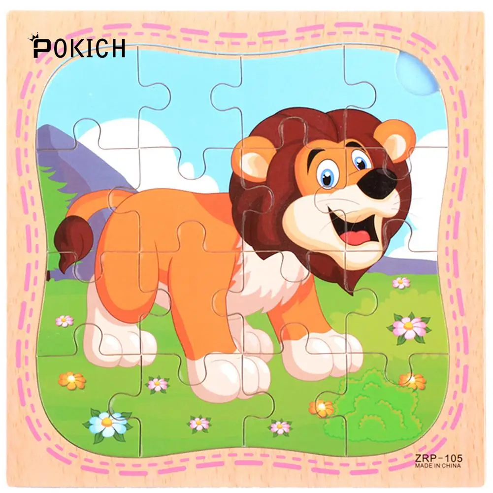 Pokich деревянные пазлы Игрушки 16 шт. дети радость Превосходное качество