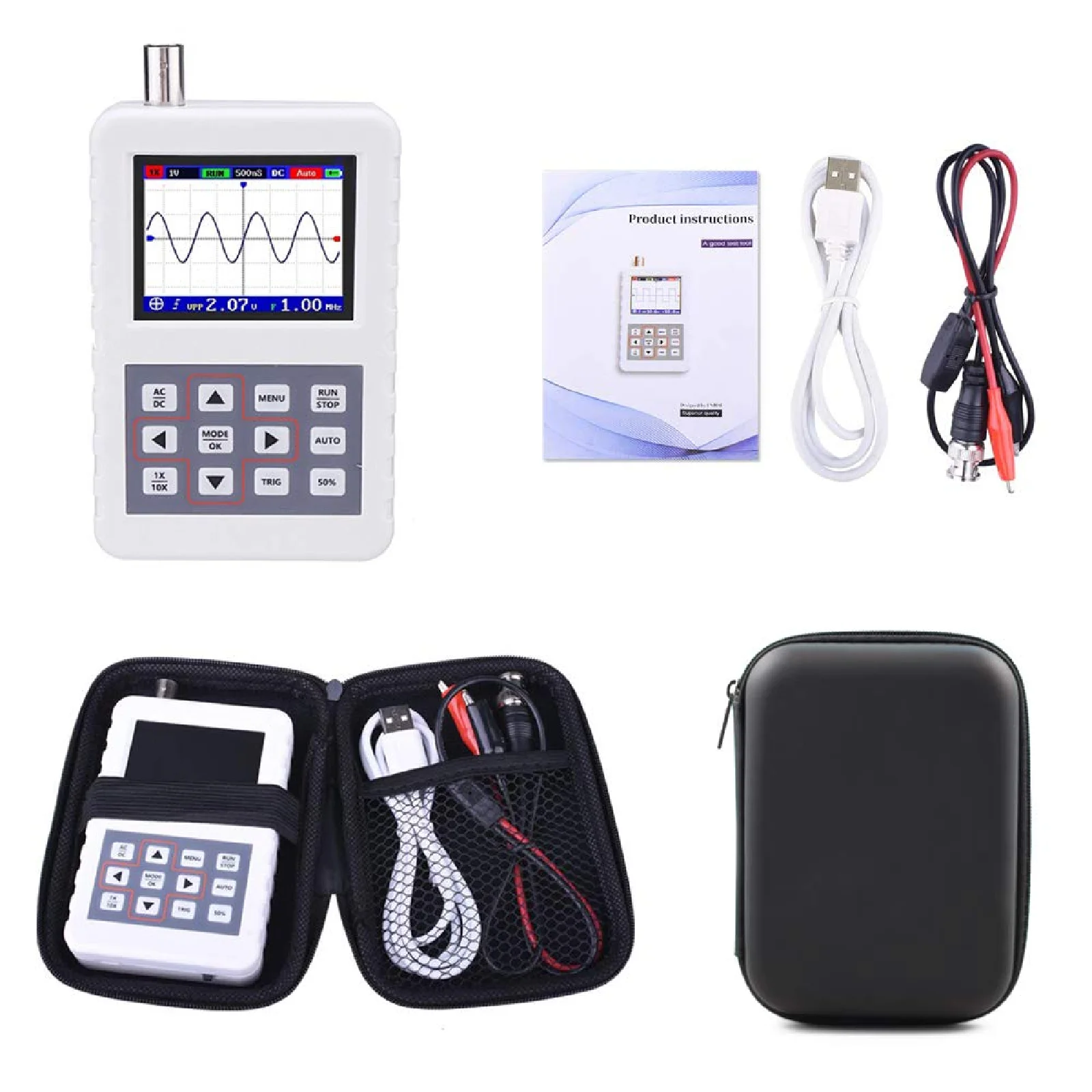 Портативный цифровой осциллограф JXSINONE DSO PRO Mini полоса пропускания 5 м частота