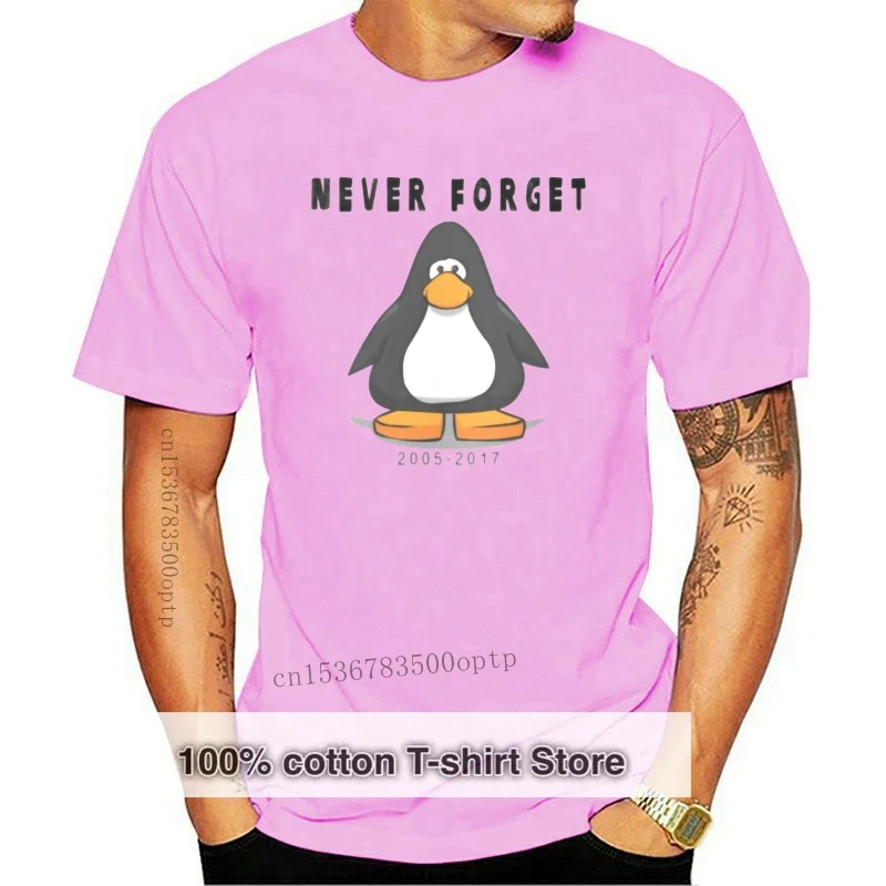 

Модная крутая Мужская футболка, забавная женская футболка, Клубная Футболка с принтом пингвина «никогда не забывайте»