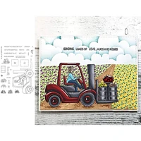 forklift traffic cone just a few essentials words transparent clear stamps for diy scrapbooking paper cards crafts new 2020