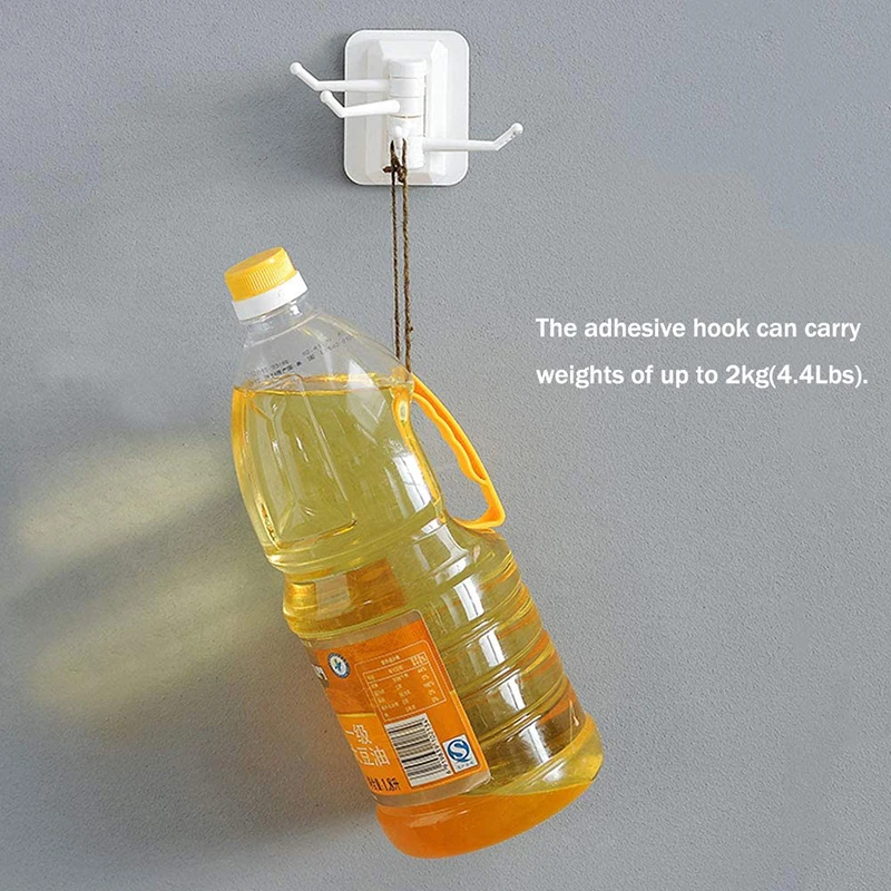 

Rotating Hook Strong Viscose Towel Rack Bathroom Wall Shelf Free Perforation And Traceless Storage Hook