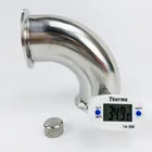Труба с соской и вилкой Thermowell, фитинг с тройным зажимом, 1,5 дюйма (38 мм) od 50, 5 мм, 90 градусов, SS304