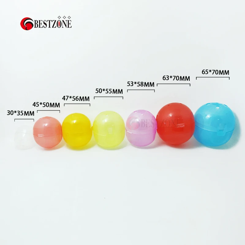 

100Pcs/Lot 30*35MM Plastic Hinged Toy Capsules With Transparency Yellow Empty Container Surprise Ball Box For Vending Machine
