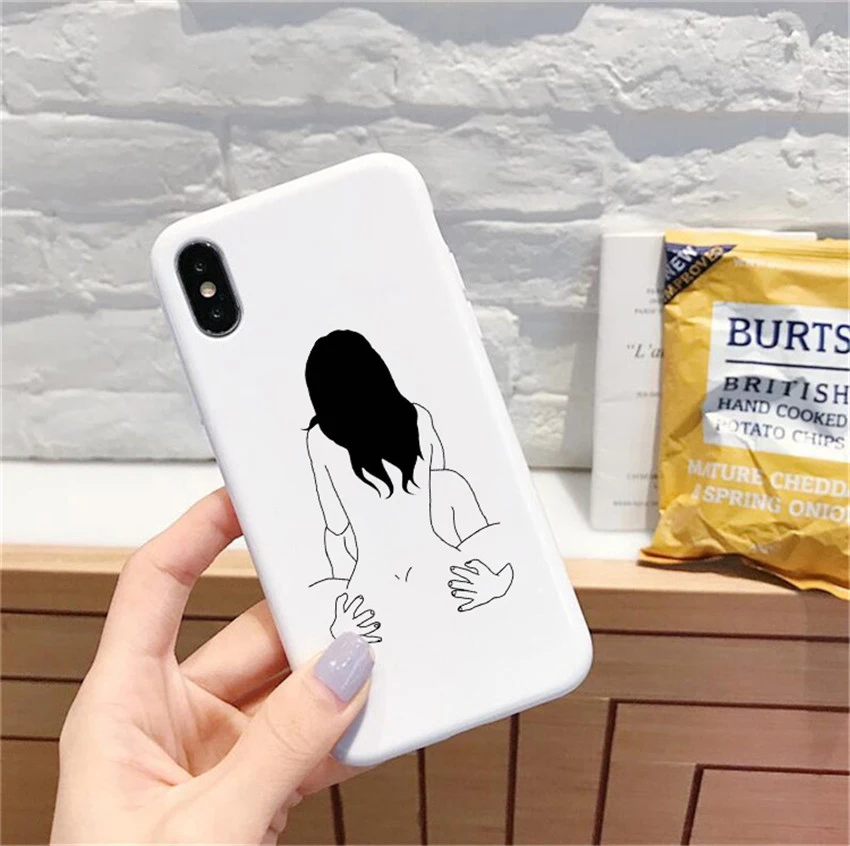 BHSR-23242 Забавный абстрактный художественный чехол с линиями для iphone 7 8 6 6s 11 pro plus чехол Модный чехол для телефона s мультяшный женский чехол для iphone X XS MAX - Цвет: BHSR-23242