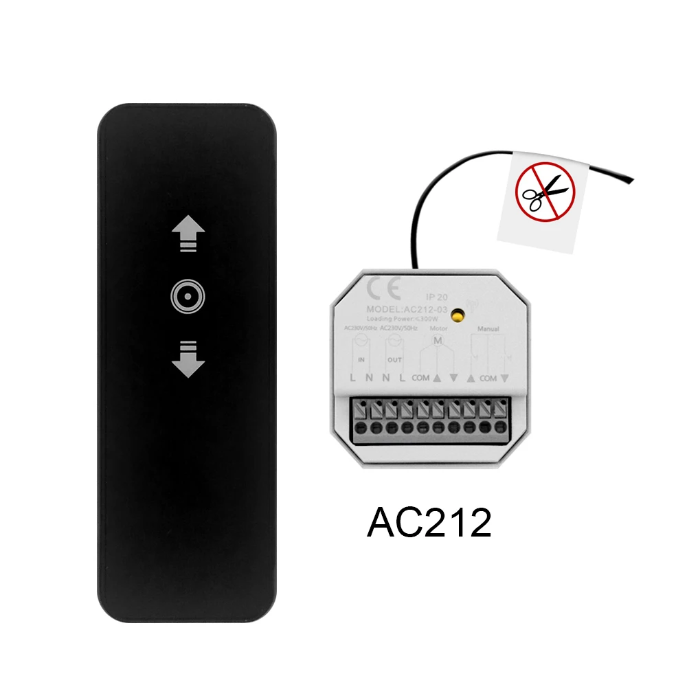 

Universal 433 Mhz RF Switch Remote Control Mini Motor Receiver 1CH Transmitter Wall Switch For Automated Curtain Electric Door