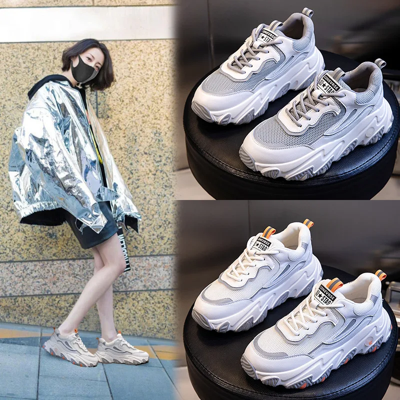 Туфли женские на осень и зиму новинка 2020 повседневные спортивные туфли толстой