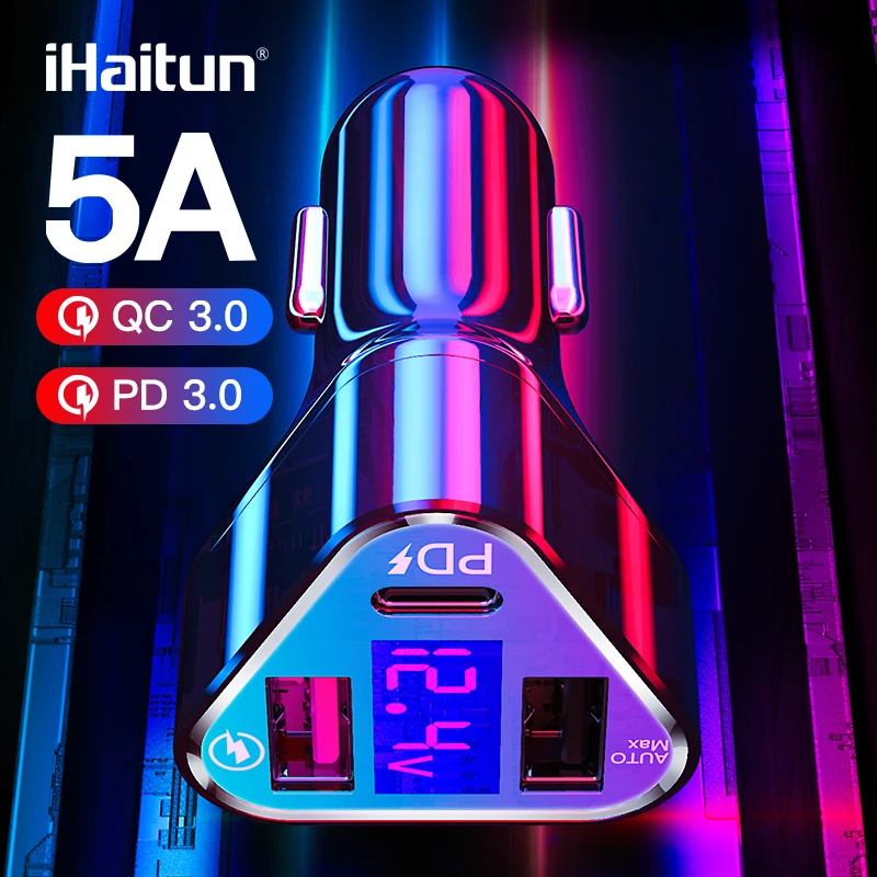 IHaitun 36 Вт автомобильное зарядное устройство PD USB 3 1 Быстрая зарядка для телефона QC