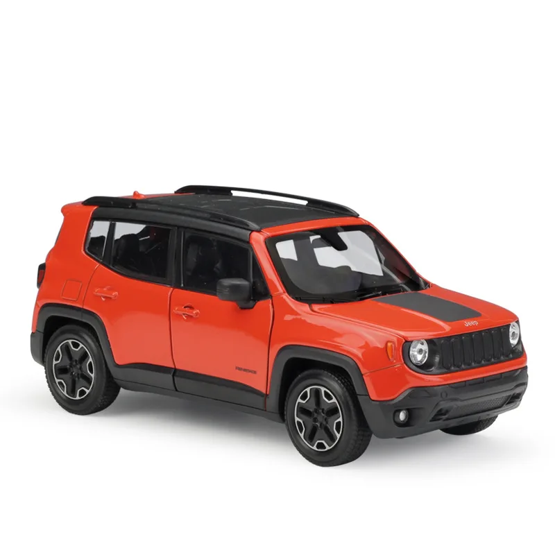 

Модель автомобиля Welly 1:24 Jeep Renegade Trailhawk, металлическая роскошная модель автомобиля под давлением, коллекционная игрушка, подарок на день рожд...