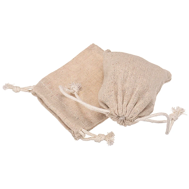 30 шт небольшие льняные мешки мешок джутовый мешочек подарочные пакеты шнурок для