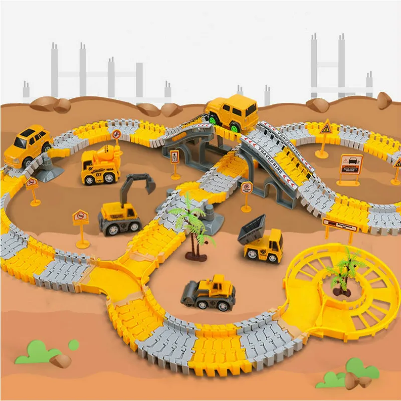 Железная дорога электрический автомобиль для детей трек игрушки сделай сам