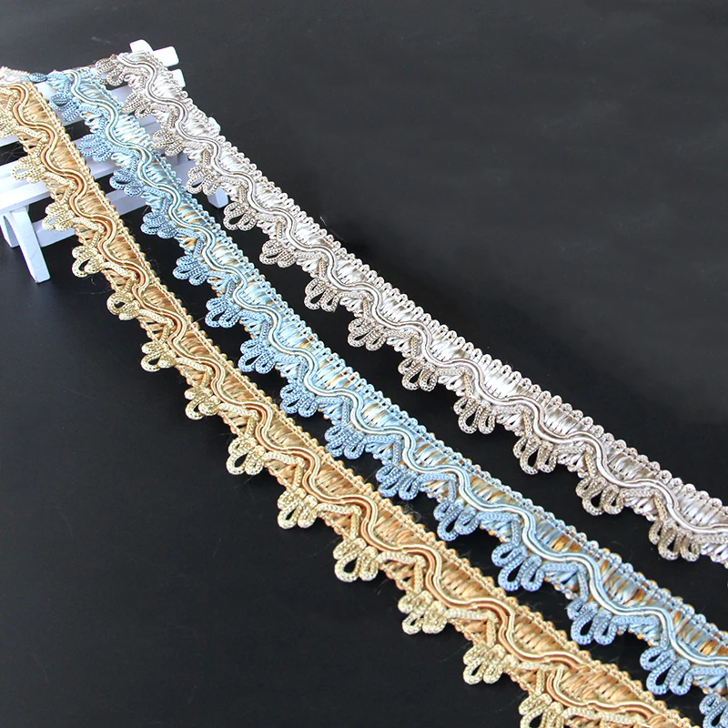 6 м/лот кружевная отделка из полиэстера волнистая занавеска для одежды кружевные