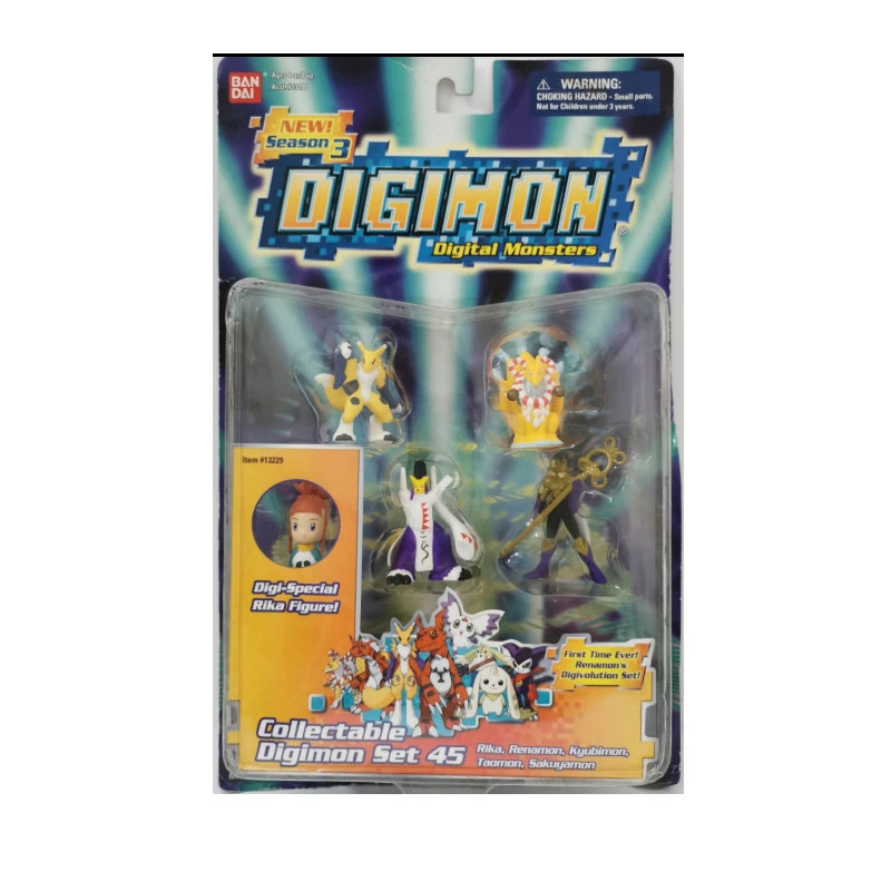 

Bandai Genuine Digimon Monsters 03 Makino Ruki and Lee Jenrya Gacha Toys Suit Action Figure Model Toys