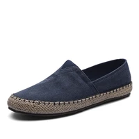 high quality espadrilles footwear mens flat canvas shoes hemp lazy flats for men moccasins male loafers driving shoes