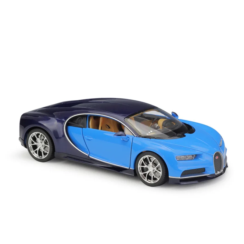 

WELLY 1:24 Bugatti Chiron Alloy Luxury Vehicle Diecast Pull Back Car Model Goods Toys for Adults Collection