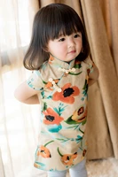 new childrens cheongsam childrens chinese style girls retro baby costume baby skirt and parent child dress