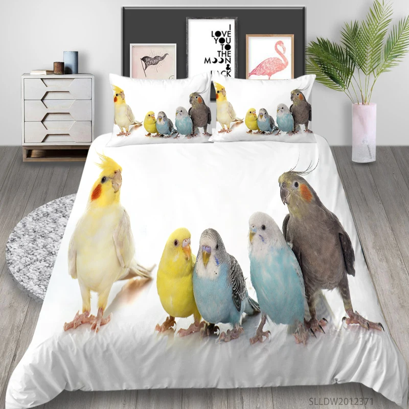 

3D Animal Duvet Cover Set Luxury Bedding Set Birds Polar Bears Frogs Print Fashionable for Adult Teen Modern Bed Set
