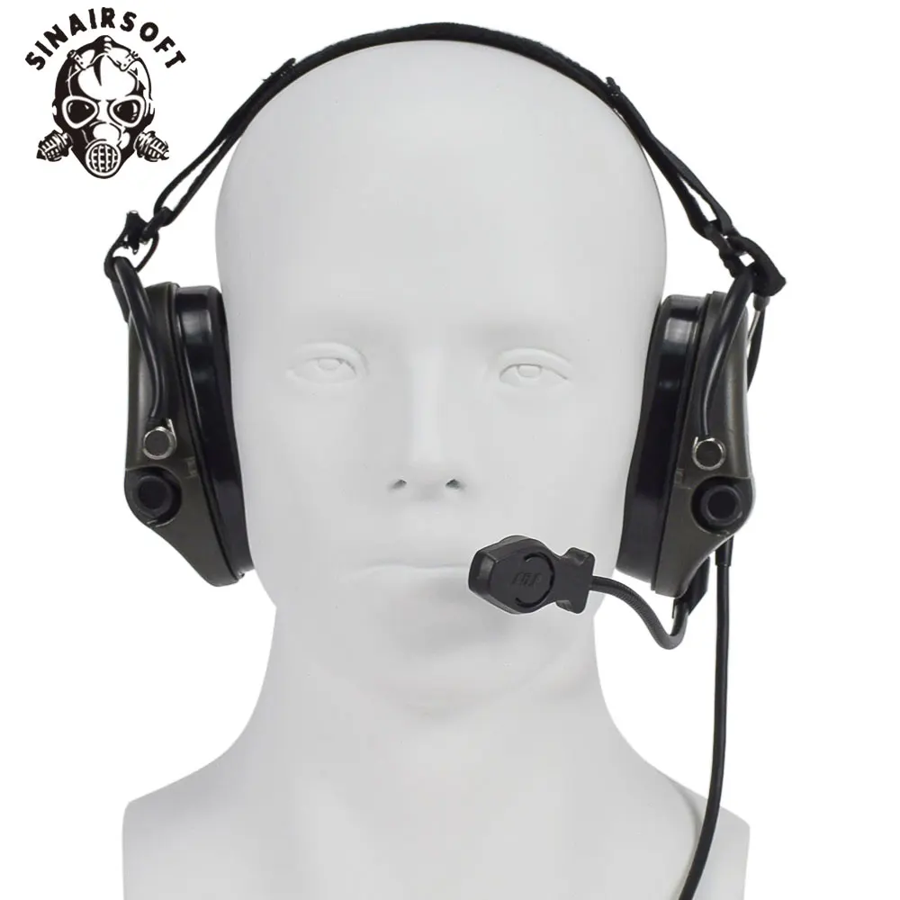 Z Tactical Softair Pilot Headset Comtac TCI Liberator II Neckband Thoradin Pickup Noise Canceling Hunting Headphones Z039