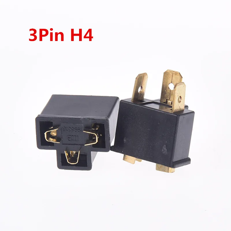 

High Quality 1pc 3Pin H4 Car Connector Plug H4 Auto Holder Plug 7.8mm Lamp Plug Bulb Socket