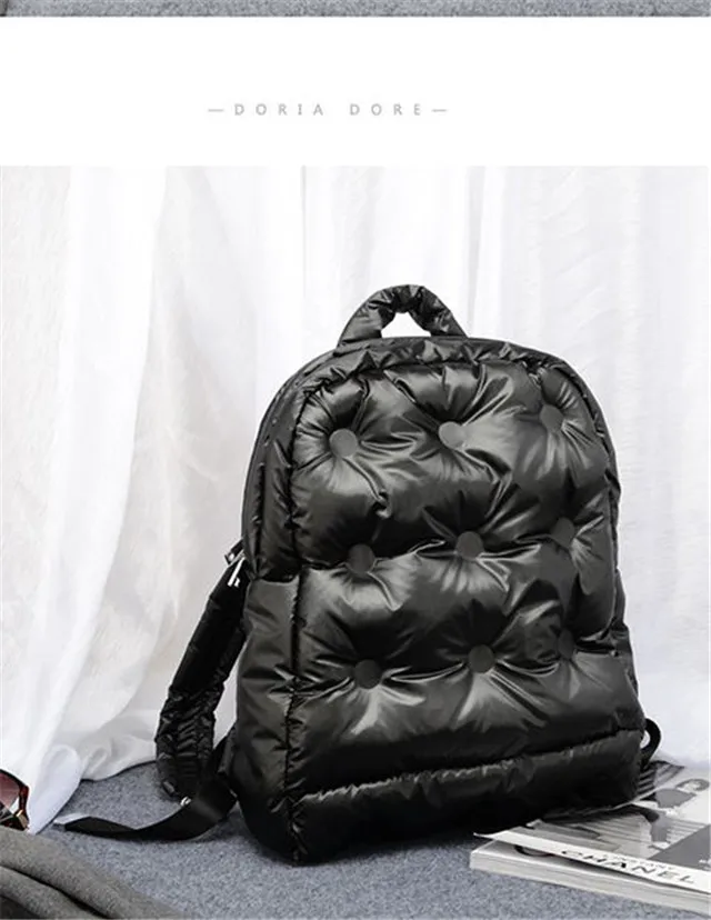 New Women Winter Space Cotton Computer Backpack Notebook Unisex Large Capacity School Bag Waterproof Business Bagpack