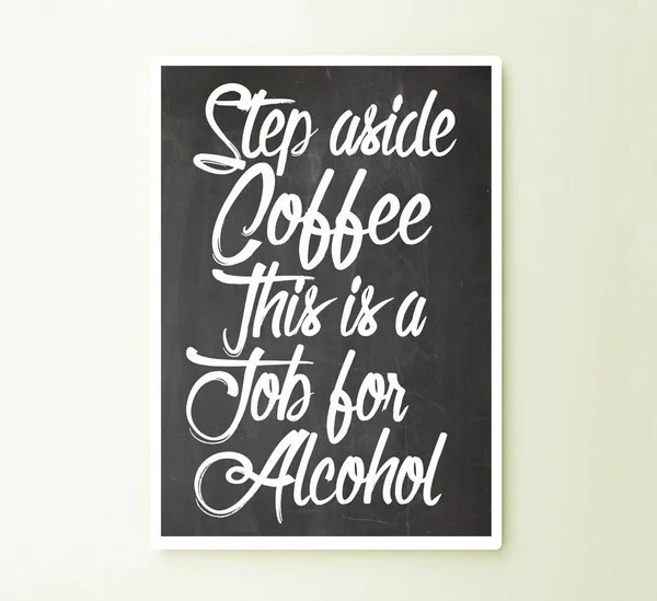 

"Step Aside Coffee Job for Alcohol" Tin Sign,Metal Sign Art Wall Fine Art Prints Tin Sign