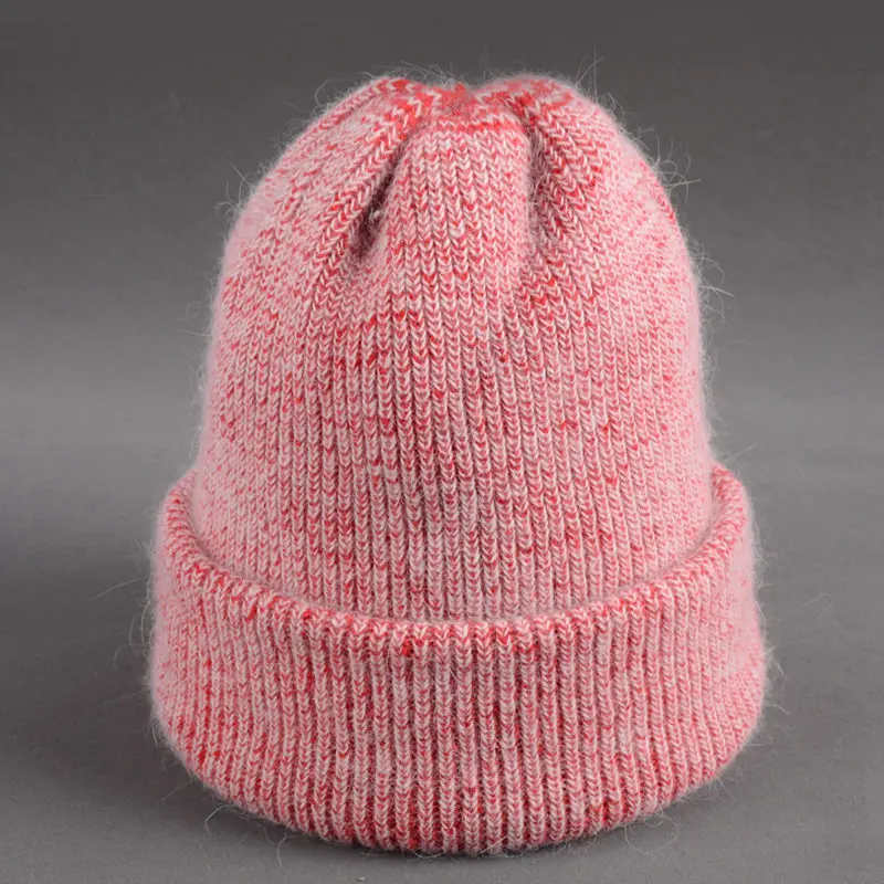 Fashion Autumn winter rabbit hair Winter skullies Hat warm beanies hats casual women solid adult rabbit caps cover head