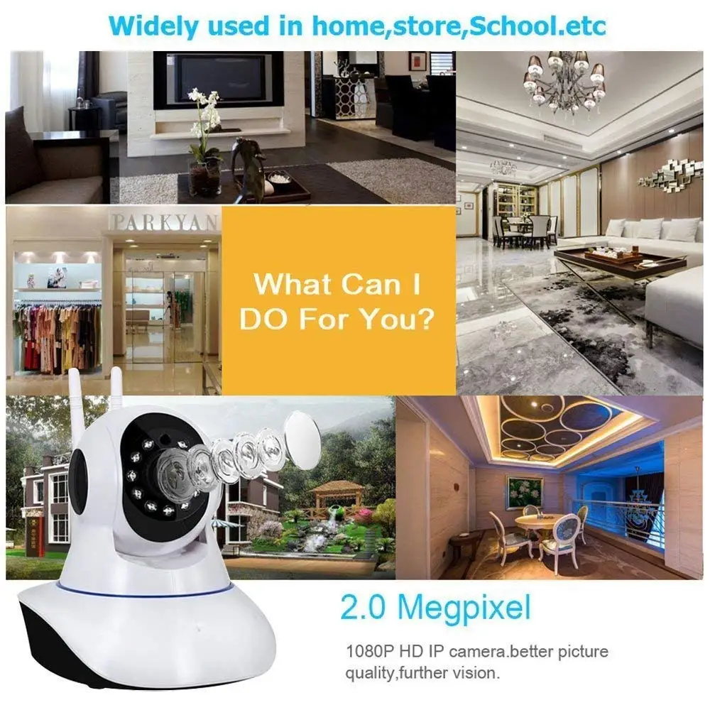 2mp HD 1080 P ptz Wi-Fi IP Камера ИК-Ночное видение двухстороннее аудио видеонаблюдения Smart Камера SD представления карты yoosee App