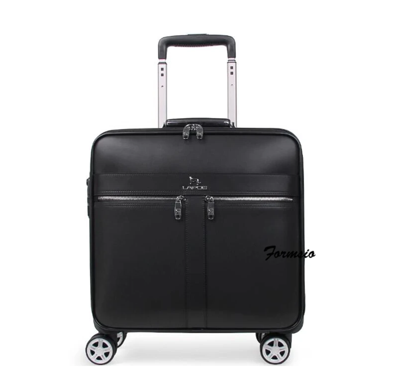 Carrylove мужской чемодан из натуральной кожи с колесами 1" 20" дюймов, чемодан для бизнеса