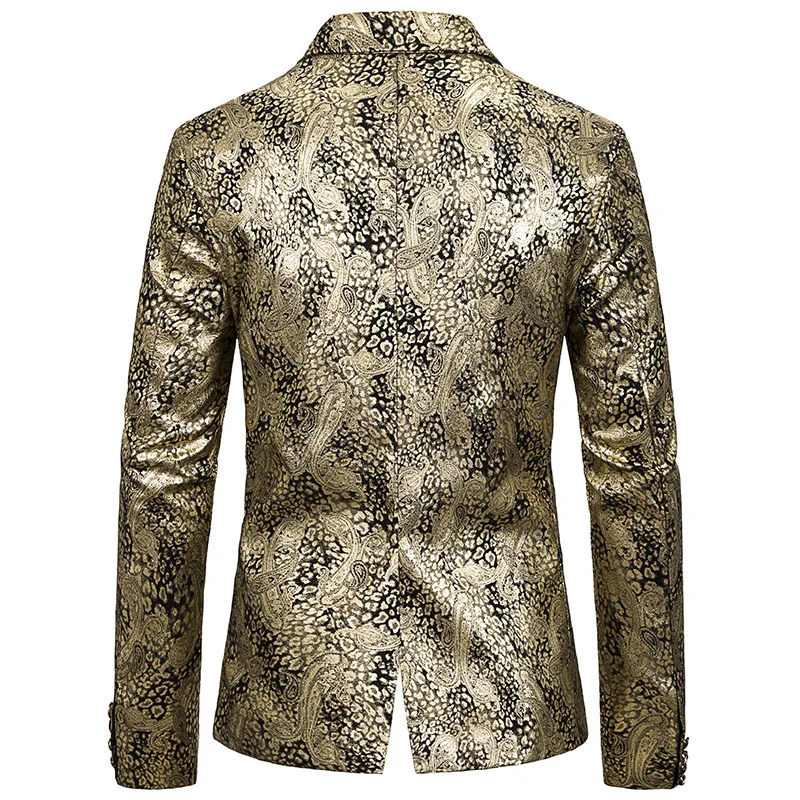 

Loldeal Men's Floral Blazer Slim Fit Dinner Tuxedo Prom Wedding Party Suit Jacket