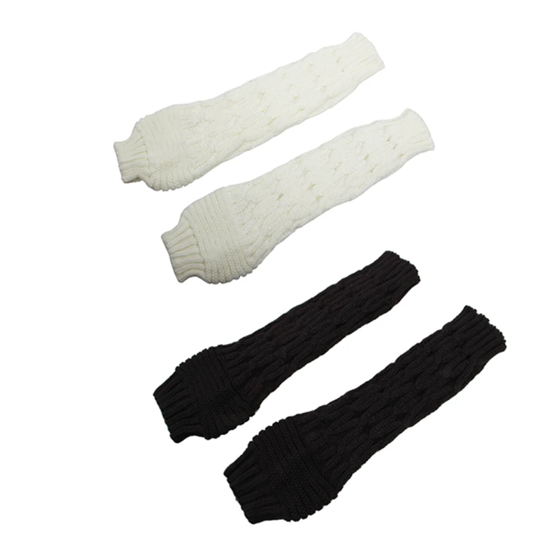 2 пары перчаток плетеные трикотажные нарукавники руки более горячие перчатки без