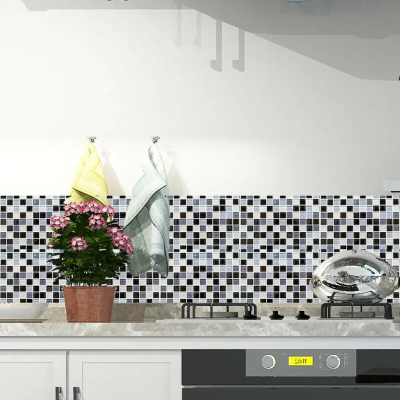 6 шт. водостойкая 3D мозаичная настенная плитка | Дом и сад