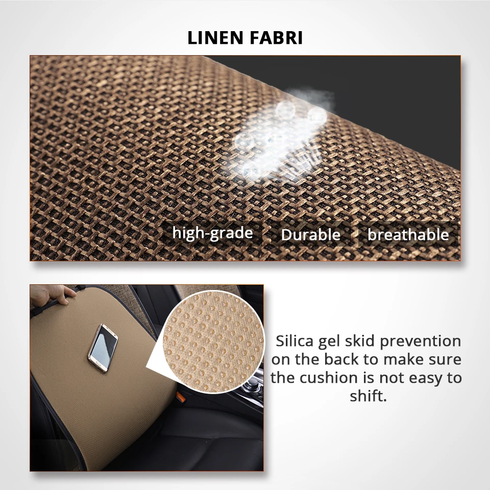 Partol универсальное автокресло Обложка Pad дышащий Лен автомобильных чехлов авто