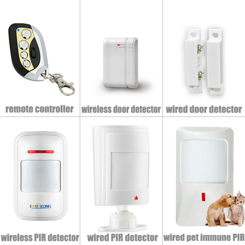 Wifi GSM сигнализация 433 МГц беспроводной и проводной Детектор Охранная сигнализация RFID TFT lcd сенсорная клавиатура 11 языков совместимый с Alexa
