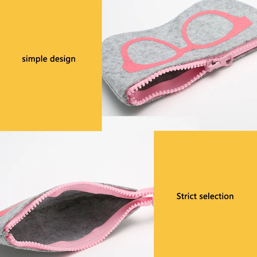 Милый Чехол для очков на молнии Модный чехол солнцезащитных коробка хранения