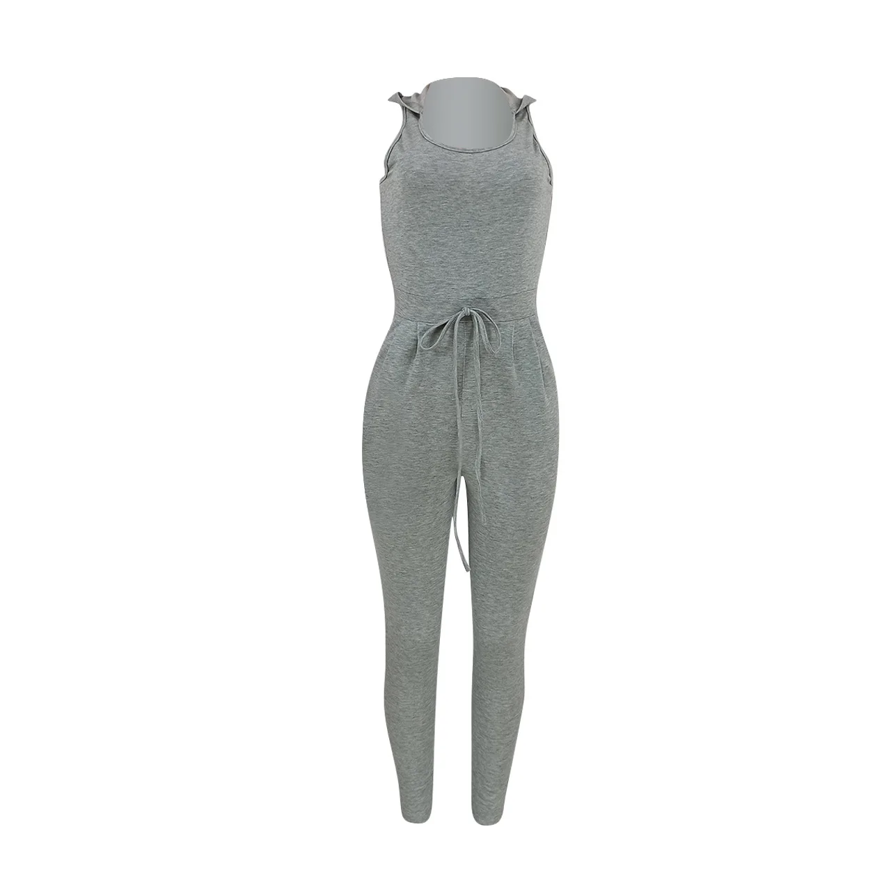 

Cutubly Hooded Jumpsuits for Women High Waist Pencil Jumpsuit Women Solid Pocket Sleeveless Sexy Club Party Casual Romper