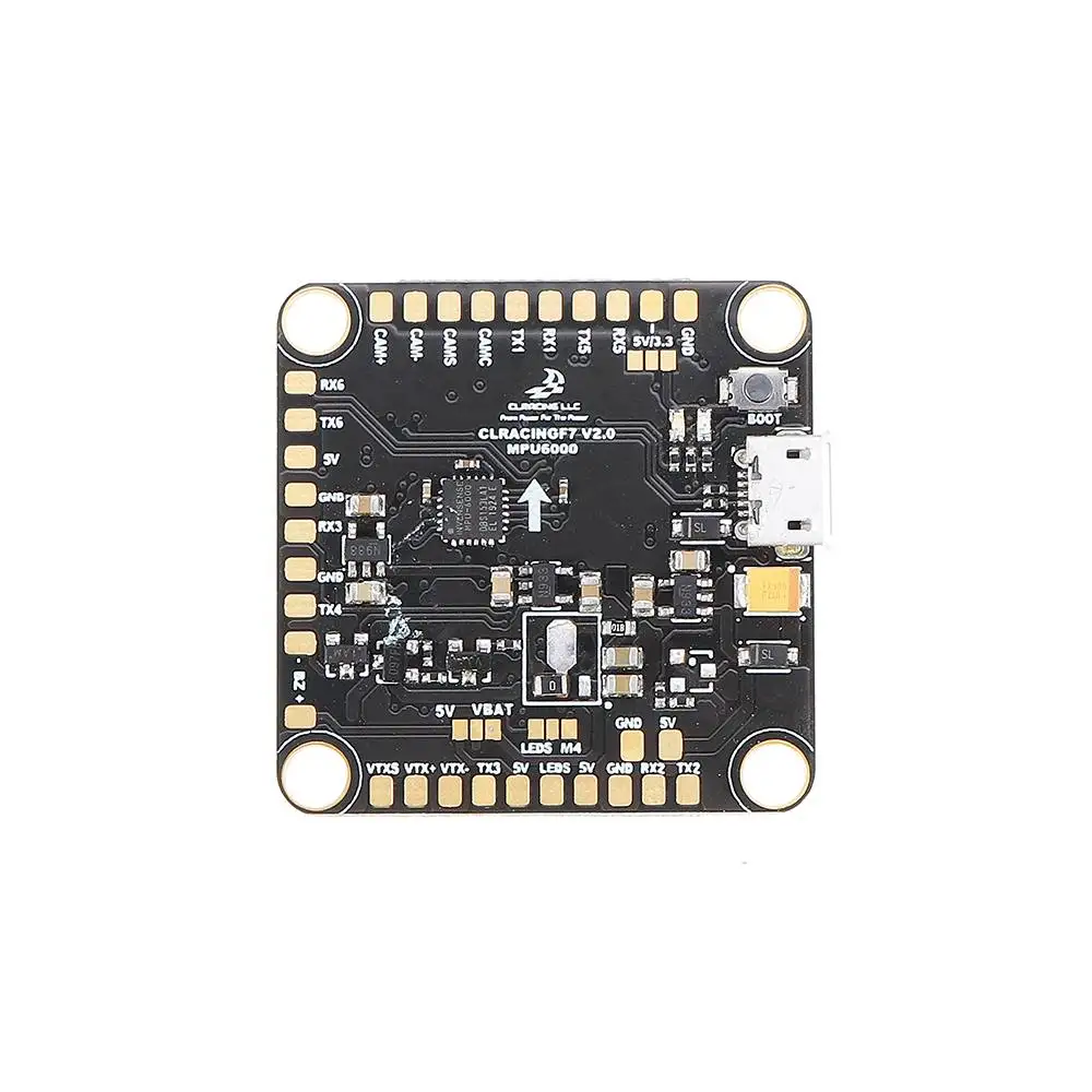 CLRACING F7 MPU6000 V2 F722 Контроллер полета 2-8S 5 V/3A BEC 32MB черный ящик DIY аксессуары запасные части