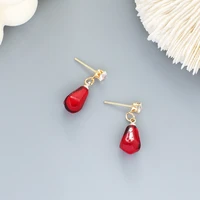 vintage dangle earrings fruit pomegranate earrings for girls gold color hook earrings pomegranate design earrings for women