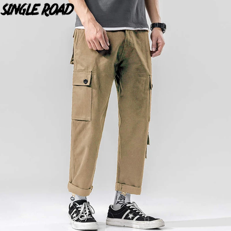 SingleRoad мужские брюки карго джоггеры Мужская мода 2020 корейский стиль хаки хип хоп