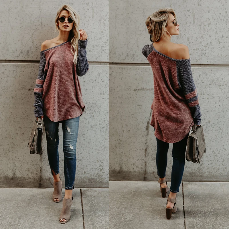 Женские пуловеры больших размеров трендовые топы сексуальный свитер с